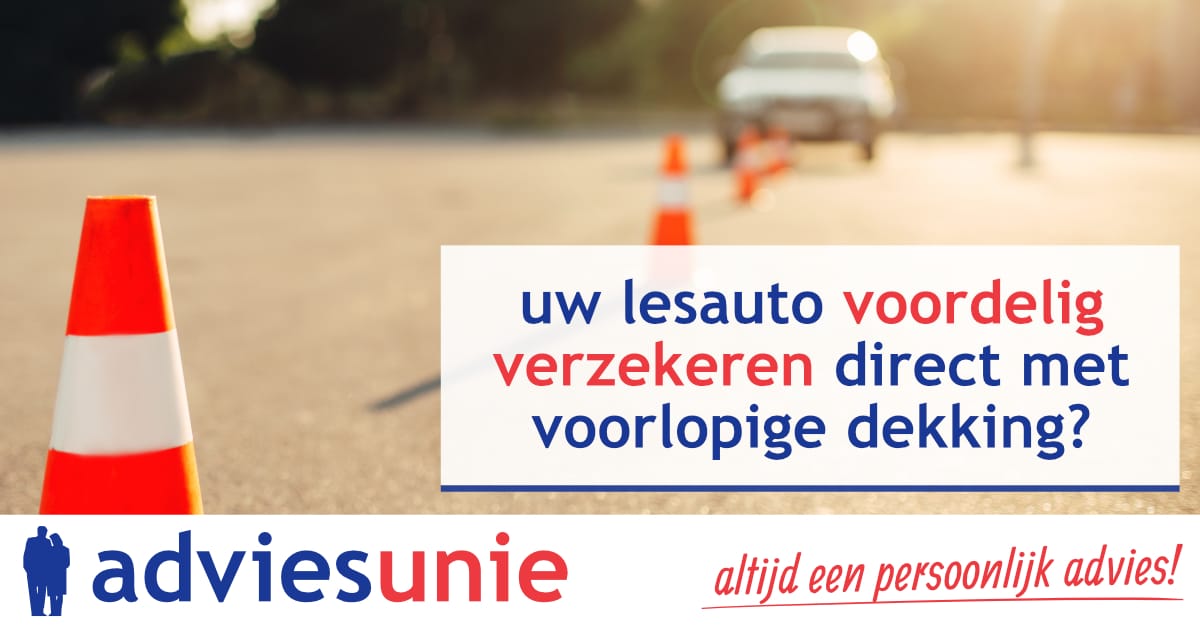 uw lesauto verzekeren met voorlopige dekking